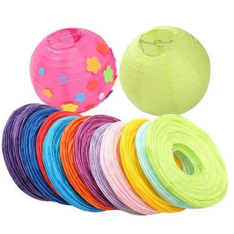 Japanese Lantern Paper - 8''(20cm) 중국식 종이 랜턴 원형 램프