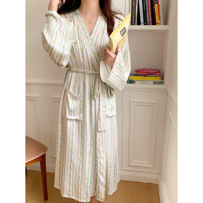 한국어 기모노 가운 잠옷 여성 봄 여름 새로운 면화 잠 - Kimono Yukata Cotton 리뷰 및 가격
