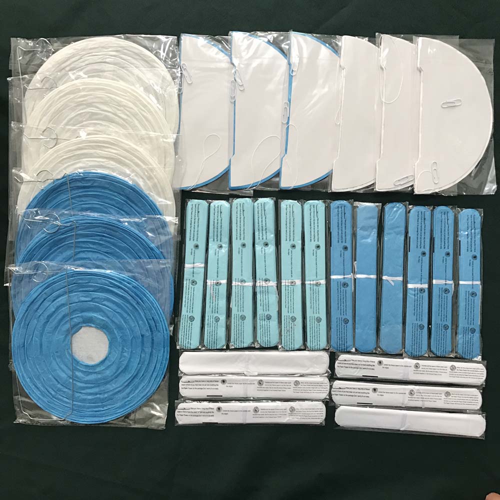 30개/세트 휴일 축제 장식 블루 화이트 종이 랜턴 6 - Japanese Lantern Paper 리뷰 및 가격