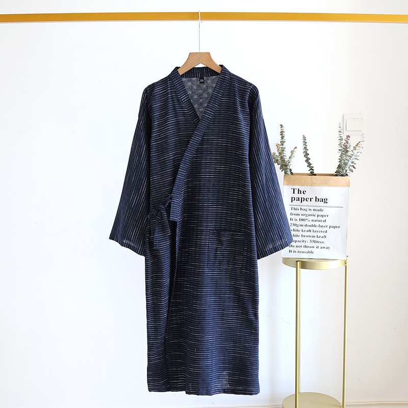 남성용 일본 기모노 목욕 가운, 100% 코튼 스트라이 - Kimono Yukata Cotton 리뷰 및 가격