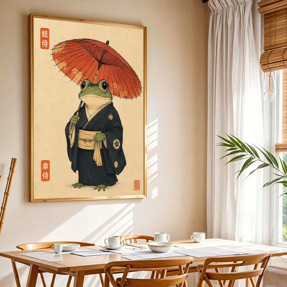 문화적 일본 개구리 라이프 스타일 그림 서예 캔버스 포 - Japanese Living Lifestyle 리뷰 및 가격