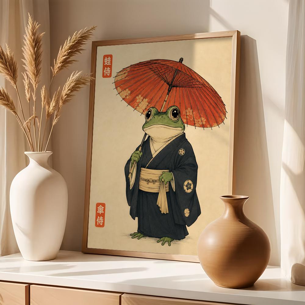 문화적 일본 개구리 라이프 스타일 그림 서예 캔버스 포 - Japanese Living Lifestyle 리뷰 및 가격