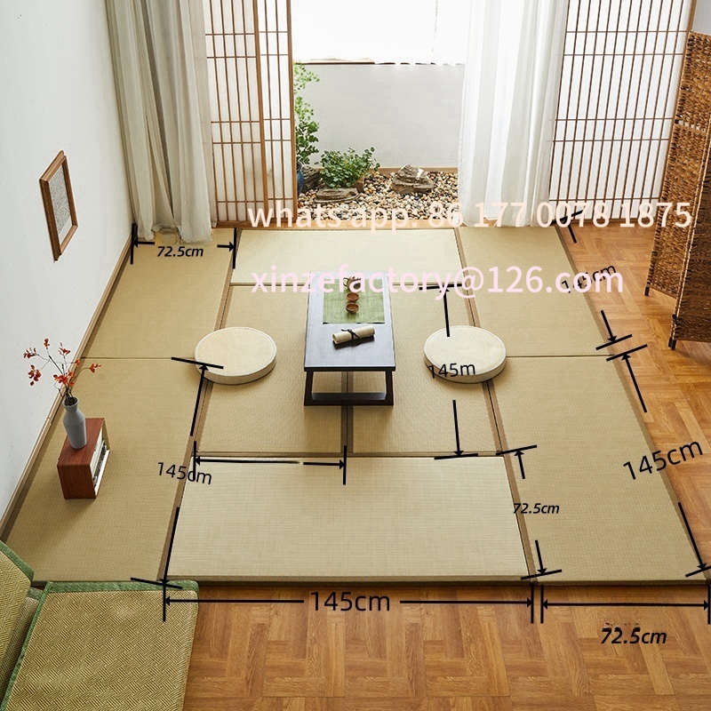 맞춤형 전통 다다미 매트 짚으로 짠 매트 침실용 유도  - Tatami Mat Rush 리뷰 및 가격
